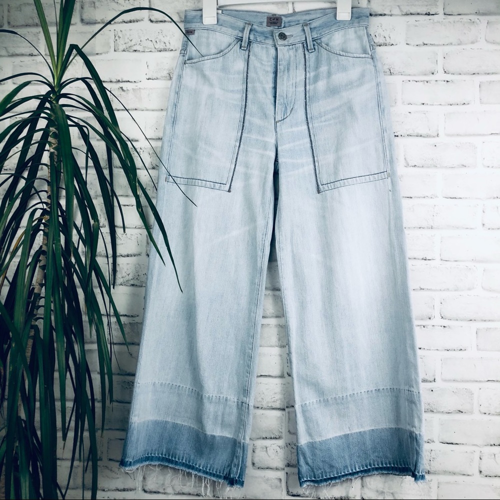 CoH Womens Melanie Crop Light Wash Frayed Hem Jeans Raw Hem High Waisted Sz 27 - Picture 6 of 13